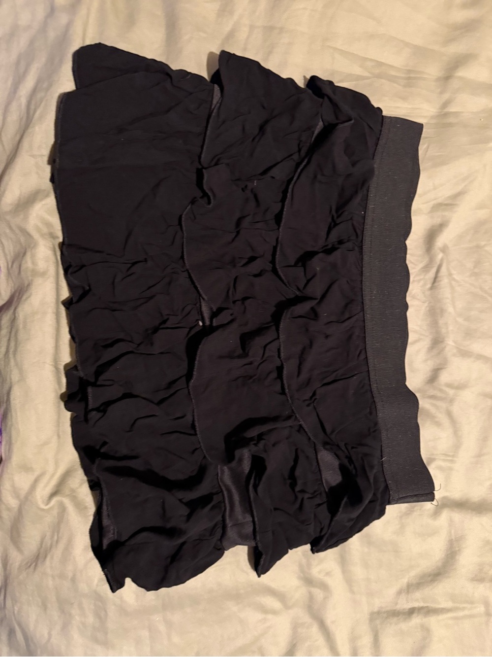 Amy Byer Black Layered Ruffle Skirt